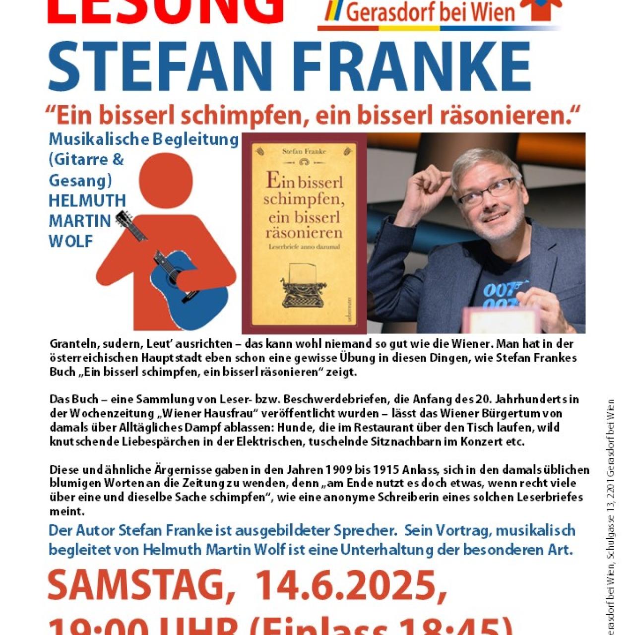 Lesung Stefan Franke