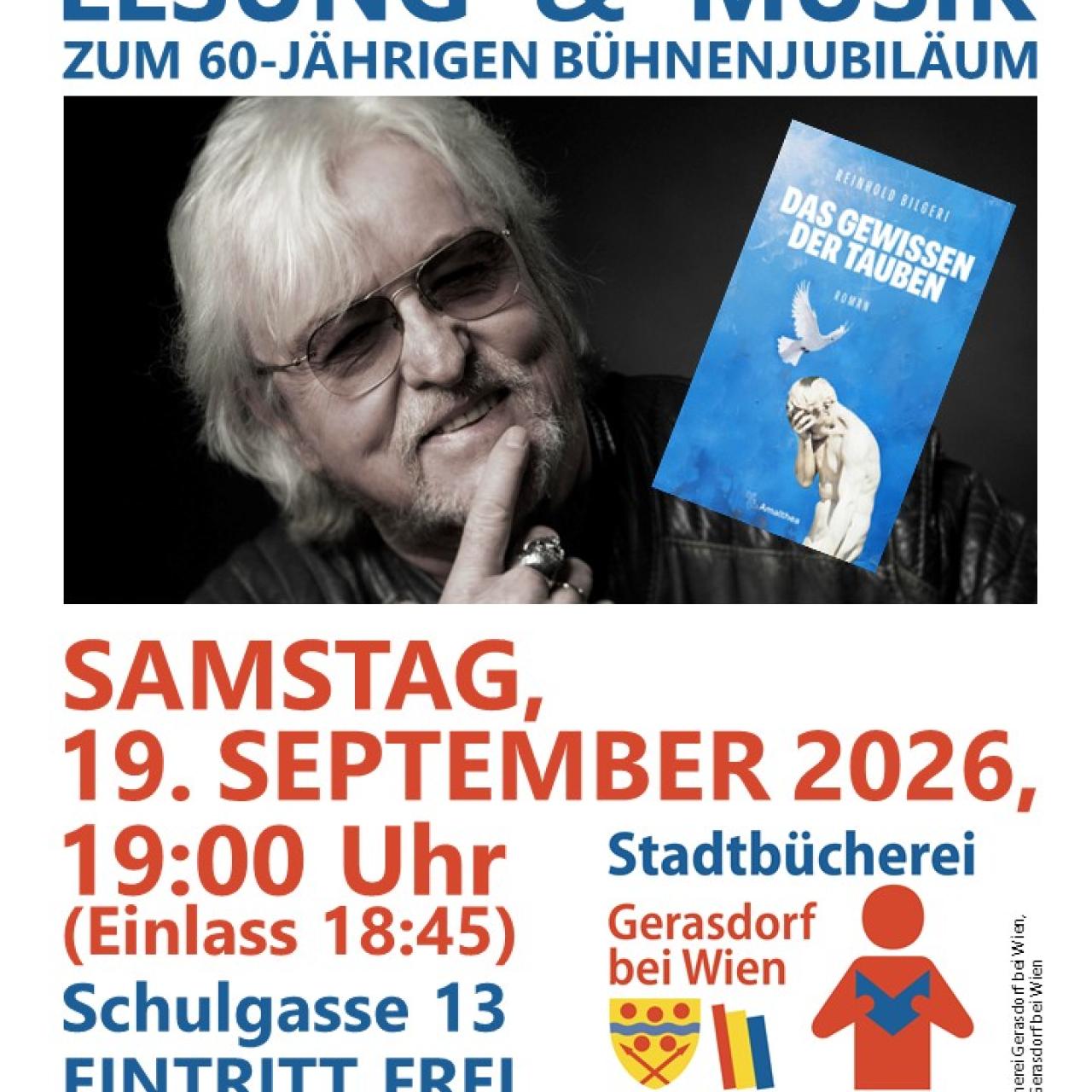 Plakat Ankündigung für die Lesung mit Reinhold Bilgeri